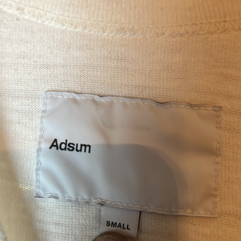 ADSUM Cotton Stripe Long Sleeves TEE Men’s Small T-shirt Made In Japan - Picture 4 of 8